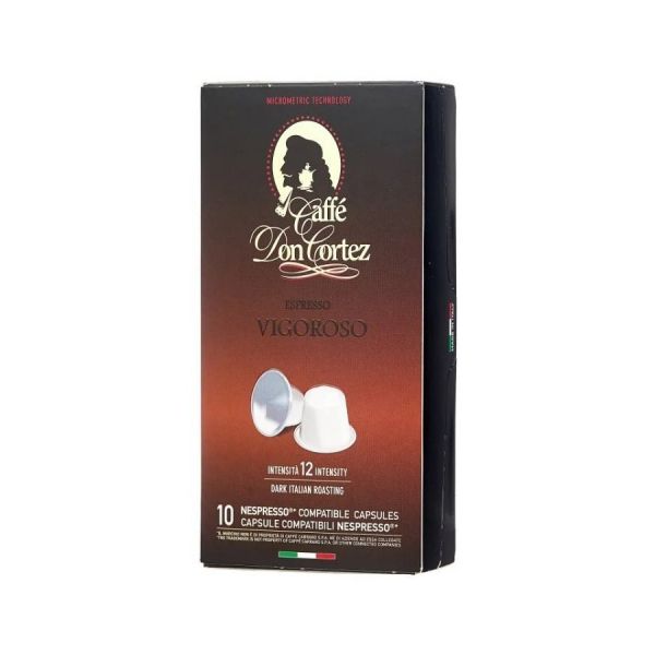 Кофе в капсулах Carraro Don Cortez Vigoroso Nespresso Original крепость 12 10 шт.