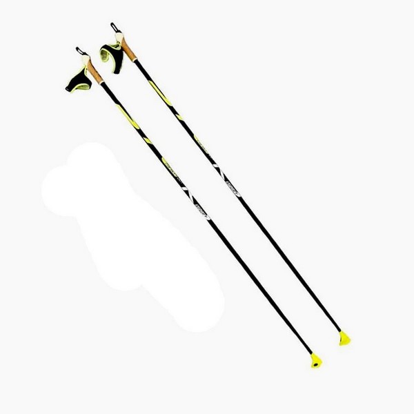 Палки для беговых лыж STC RS Race Sport 175, черный/желтый
