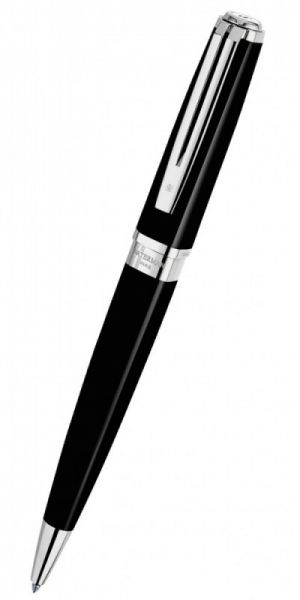 Шариковая ручка WATERMAN Exception (S0637040) Slim Black ST (M) чернила: синий хром