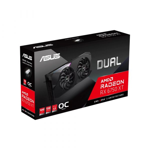 Видеокарта ASUS AMD Radeon RX 6750XT (DUAL-RX6750XT-O12G) DUAL-RX6750XT-O12G, 12 Гб, GDDR6